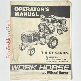 810342R1 WHEEL HORSE Toro Gt Tractors Manual Operator