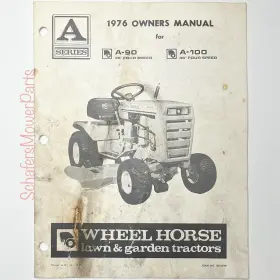 A-100 WHEEL HORSE Toro Tractors Owners Manual