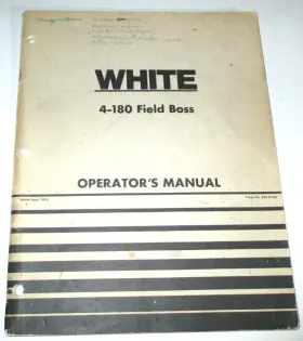 4-180 Field Boss Tractor Operators Owners Manual