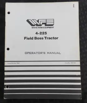 4-225 Field Boss Tractor Operators Manual