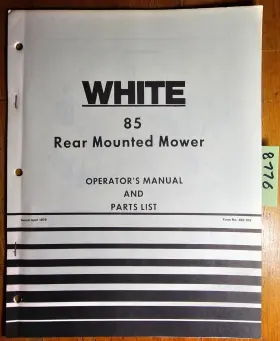 432-762 Rear Mower Owners Operators Manual