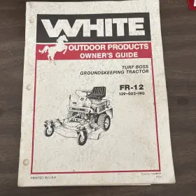 FR-12 Turf Boss Groundskeeping Tractor Owners Manual