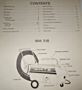 WM518 High Pressure Washer Operators Instruction Manual #2