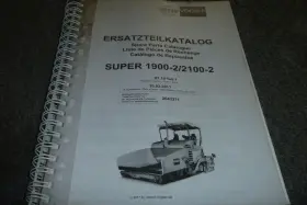 2100-2 WIRTGEN VOGELE Tracked Asphalt Paver Catalog Manual Xz