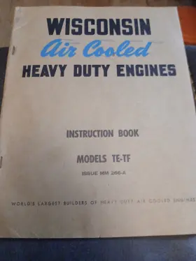 266-A WISCONSIN Air Cooled Engine Tf Instruction Manual