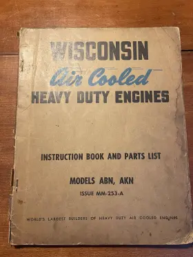 MM-263 WISCONSIN Abn Akn Engine Instruction Book Manual