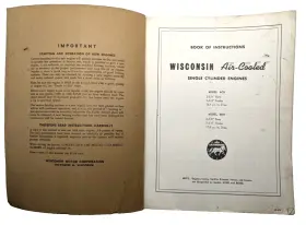 MM-270-A WISCONSIN Air Cooled Engines Instruction Book #2