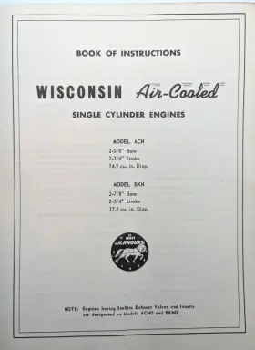 MM-270C-W WISCONSIN Acn Bkn Engine Starting Operating Manual #2