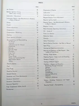 MM-270C-W WISCONSIN Acn Bkn Engine Starting Operating Manual #3