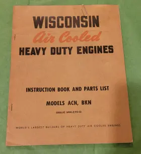 MM270D WISCONSIN Engines Acn Bkn Instruction Book