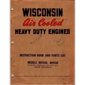 MVF4D WISCONSIN Engine Instruction Manual Book Magnetos