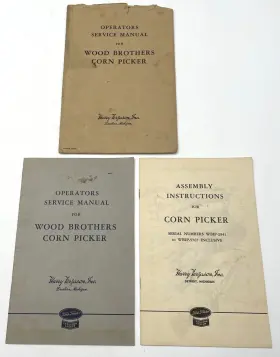 WB-1-P WOOD BROTHERS Corn Picker Owners Manual Ferguson