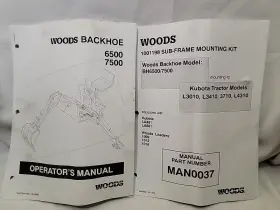 BH7500 WOODS Tractor Backhoe Implement Owners Manual