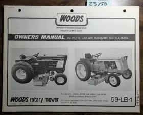 F-5422 WOODS Rotary Mower Cub Boy Operator Manual