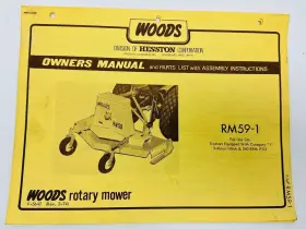 F-5647 WOODS Rotary Mower Owners Manual Instruction