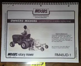 F-6329 WOODS Rotary Mower Deere Operator Manual