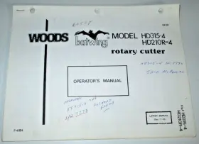HD-210R-4 WOODS Rotary Mower Cutter Operators Manual
