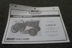 L42A-6 WOODS Mower Tractor Operator Manual Xz