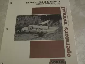M208-2 WOODS Operators Manual Rotary Mower Cutter