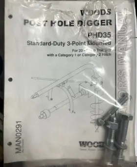 MAN0291 WOODS Operators Manual Post Hole Digger