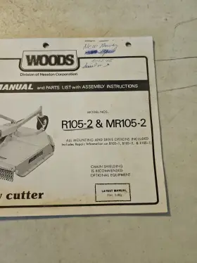 MR105-2 WOODS Rotary Mower Owners Manual #2