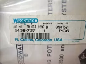 5438-737 WOODWARD Setting Potentiometer #2