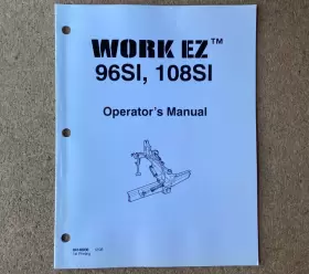 108SI WORK EZ Rear Blade Operators Manual