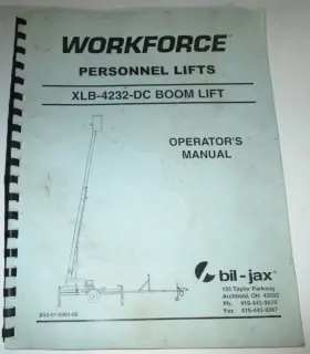 XLB-4232-DC WORKFORCE Boom Lift Operators Owners Manual Bil