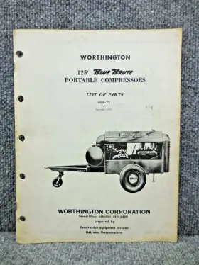 6016-P1 WORTHINGTON Air Compressor Brute Cfm Manual