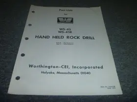 WS-45E WORTHINGTON Drill Catalog Manual Xz