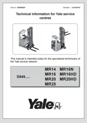 550090072 YALE Service Manual Usb