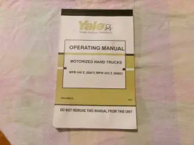 B827 YALE Operating Manual Mpb