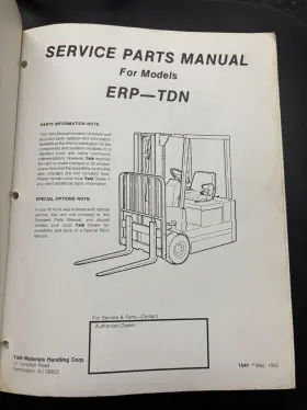 ERP040TDN YALE Forklift Service Manual