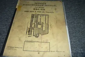 ESC-030-AB YALE Forklift Service Repair Manual Xz