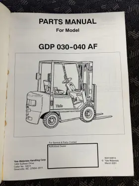 GDP040AF YALE Diesel Forklift Manual