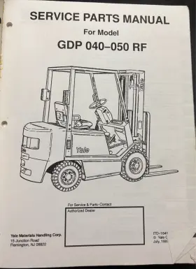 GDP050RF YALE Service Manual Gdp Rf