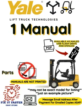 GLP30RF YALE Forklift Manual Pdf Usb Printed