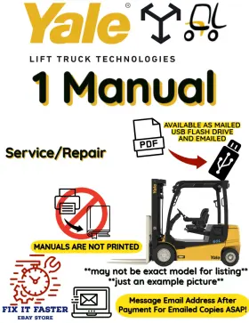 GP20AF YALE Forklift Service Repair Manual Pdf Usb Printed