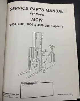 MCW040 YALE Forklift Manual Walkie