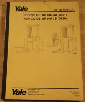 NDR030CB YALE Lift Forklift Manual Book
