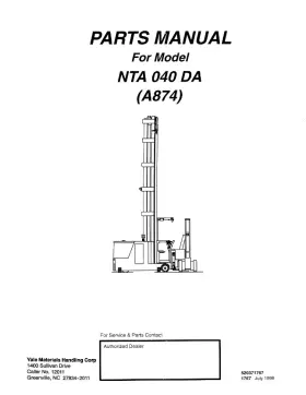 NTA040DA YALE Pallet Jack Forklift Catalog Manual Pdf