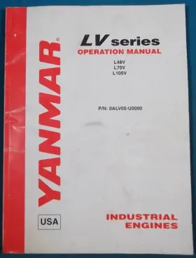 0ALV00-U0000 YANMAR Engine Operator Operation Manual Book