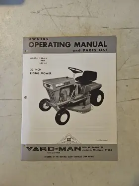 3390-1 YARDMAN Yard Operating Manual Riding Mower #2