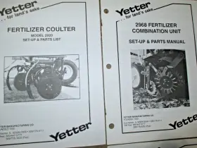 2960-020 YETTER Coulter Attachments Operators Manuals #3