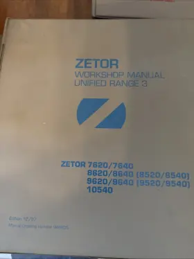 948805 ZETOR Tractor Workshop Manual