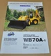 Komatsu WB70A-1 Articulated Backhoe Excavator Wheel Loader Brochure Prospekt EN