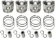 4pcs 4D95S piston set 6202-32-2140 for Komatsu 4D95S 4D95S-W-1F-AP 4D95S-W-1F-P