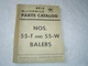 IH International McCormick 55-T 55-W balers parts catalog book manual