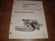 New Holland Combine TR 70 Unloading Augar Assembly & Drive Service Manual