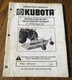 Kubota 3571 3561 Rear Mount Mower Operator Parts Manual B8200 thru L305 Tractors
